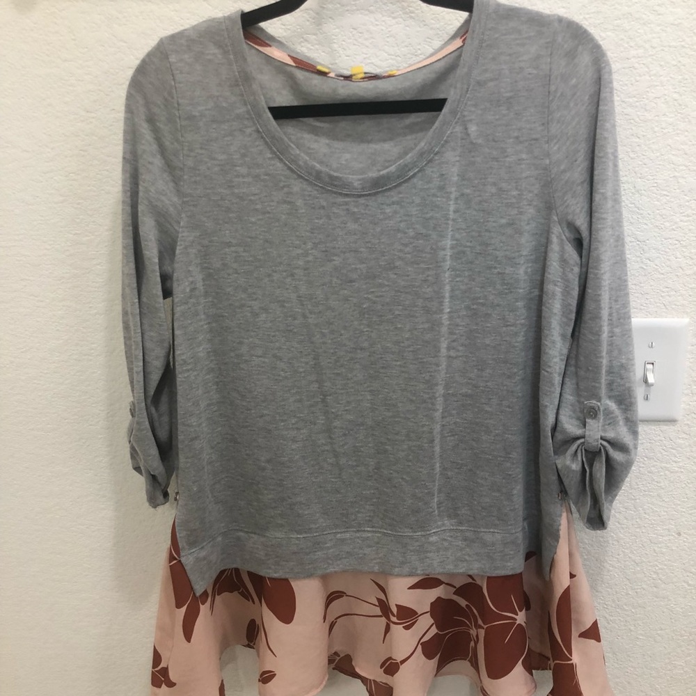 Anthro Little Yellow Button Tunic